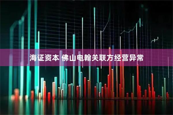 海证资本 佛山电翰关联方经营异常