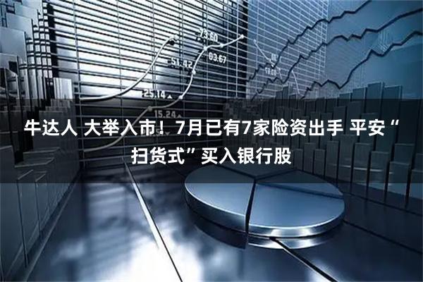 牛达人 大举入市！7月已有7家险资出手 平安“扫货式”买入银行股